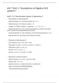 Summary for Algebra 1&colon; Unit 1
