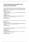 Core 2 Assessment questions and answers with solutions