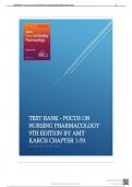 Test Bank - Focus on Nursing Pharmacology 9th Edition by Amy Karch Chapter 1-59 &vert; Complete Guide