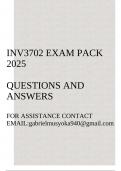 INV3702 Exam pack 2025&lpar;Fixed Income Analysis&rpar;