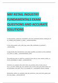 NRF Retail Industry Fundamentals Exam