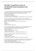 20-1102&colon; CompTIA A&plus; &lpar;Core 2&rpar; Certification Exam Questions and Answers