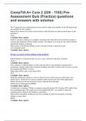 CompTIA A&plus; Core 2 &lpar;220 - 1102&rpar; Pre-Assessment Quiz &lpar;Practice&rpar; questions and answers with solution