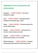 Nightingale Sci 225 exam questions with correct answers