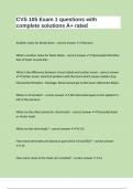 CVS 105 Exam 1 questions with complete solutions A&plus; rated