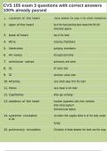 CVS 105 exam 3 questions with correct answers 100&percnt; already passed