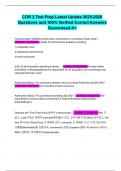 COR 2 Test Prep Latest Update 2025-2026 Questions and 100&percnt; Verified Correct Answers Guaranteed A&plus;