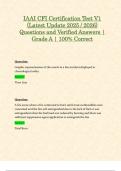 IAAI CFI Certification Test V1 &lpar;Latest Update 2025 &sol; 2026&rpar; Questions and Verified Answers &vert; Grade A &vert; 100&percnt; Correct