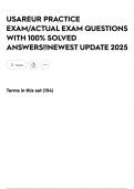 USAREUR PRACTICE EXAM&sol;ACTUAL EXAM QUESTIONS WITH 100&percnt; SOLVED ANSWERS&excl;&excl;NEWEST UPDATE 2025