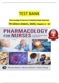 TEST BANK FOR ADAM&rsquo;S PHARMACOLOGY FOR NURSES&colon; A PATHOPHYSIOLOGIC APPROACH&comma; &vert;7TH EDITION &vert; ALL CHAPTERS &vert; UPDATED 2025