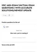 HSC 4624 EXAM 1&sol;ACTUAL EXAM QUESTIONS &vert; WITH ACCURATE SOLUTIONS&sol;NEWEST UPDATE