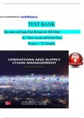 Test Bank For Operations and Supply Chain Management&comma; 16th Edition by F&period; Robert Jacobs&comma; Chapters 1 - 22&comma; Complete Verified Newest Version