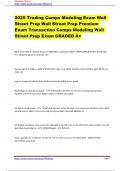 2025 Trading Comps Modeling Exam Wall Street Prep Wall Street Prep Premium Exam Transaction Comps Modeling Wall Street Prep Exam GRADED A&plus;