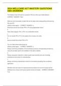 2024 WellCare ACT Mastery &ndash; Verified Questions and Answers for Compliance and Training