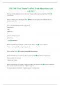 CSE 360 Final Exam Verified Study Questions And Answers