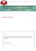 WGU D099 Sales Management OA &vert; Objective Assessment &vert; 70 Questions with 100&percnt; Correct Answers &vert; Latest Version &lpar;2024&sol;2025&rpar; Expert Verified