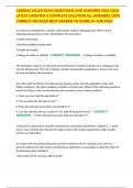 CARDIAC NCLEX EXAM QUESTIONS AND ANSWERS 2024&sol;2025 LATEST UPDATED A COMPLETE SOLUTION ALL ANSWERS 100&percnt; CORRECT DETAILED BEST GRADED TO SCORE A&plus; FOR PASS