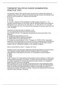THERAPIST MULTIPLE-CHOICE EXAMINATION&colon; PRACTICE TEST