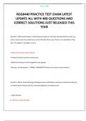 NSG6440 PRACTICE TEST EXAM LATEST UPDATE ALL WITH 480 QUESTIONS AND CORRECT SOLUTIONS JUST RELEASED THIS YEAR 