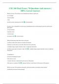 CSE 360 Final Exam &vert; 78 Questions And Answers &vert; 100&percnt; Correct Answers