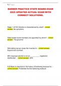 BARBER PRACTICE STATE BOARD EXAM  2025 UPDATED ACTUAL EXAM WITH  CORRECT SOLUTIONS&period;