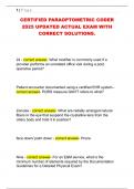 CERTIFIED PARAOPTOMETRIC CODER  2025 UPDATED ACTUAL EXAM WITH  CORRECT SOLUTIONS&period;
