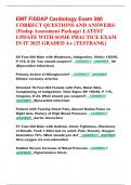EMT FISDAP Cardiology Exam 280  CORRECT QUESTIONS AND ANSWERS&sol;  &lpar;Fisdap Assessment Package&rpar; LATEST  UPDATE WITH SOME PRACTICE EXAM  IN IT 2025 GRADED A&plus; &lbrace;TESTBANK&rcub;
