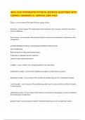 WGU C165 INTEGRATED PHYSICAL SCIENCES QUESTIONS WITH CORRECT ANSWERS A&plus; VERIFIED 100&percnt; PASS