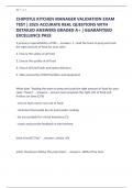 CHIPOTLE KITCHEN MANAGER VALIDATION EXAM TEST &vert; 2025 ACCURATE REAL QUESTIONS WITH DETAILED ANSWERS GRADED A&plus; &vert; GUARANTEED EXCELLENCE PASS