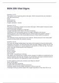 BSN 205 Vital Signs Questions and Answers 100&percnt; Correct