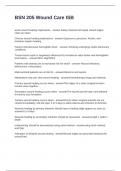 BSN 205 Wound Care ISB Questions and Answers 