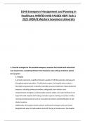 D548 Emergency Management and Planning in Healthcare WRIITEN AND PASSED NEW Task 1 2025 UPDATE Western Governors University