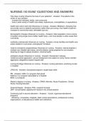 NURSING 150 EXAM 1QUESTIONS AND ANSWERS
