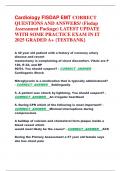 Cardiology FISDAP EMT CORRECT  QUESTIONS AND ANSWERS&sol; &lpar;Fisdap  Assessment Package&rpar; LATEST UPDATE  WITH SOME PRACTICE EXAM IN IT  2025 GRADED A&plus; &lbrace;TESTBANK&rcub;