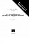 Solutions & Test Bank - Basic Environmental Technology Water Supply&comma; Waste Management and Pollution Control 6th Edition by Jerry Nathanson&comma; All Chapters 1-14&comma; Graded A&plus;