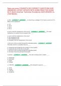 Nate core exam CONSISTS 323 CORRECT QUESTIONS AND  ANSWERS&sol; LATEST UPDATE WITH SOME PRACTICE EXAM  IN IT &lpar;North American Technician Excellence&rpar; 2025 GRADED A&plus;  &lbrace;TESTBANK&rcub;