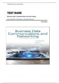 TEST BANK FOR Business Data Communications and Networking 13th Edition by Jerry FitzGerald&comma; Alan Dennis & Alexandra Durcikova &comma; ISBN&colon; 9781119368830 &vert;All Chapters Verified &vert; Complete Guide A&plus;