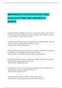 Nightingale Pathophysiology final
