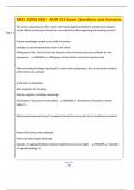 MED SURG HESI - NUR 311 Exam Questions and Answers