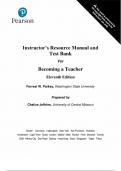 Instructor's Manual and Test Bank - for Becoming a Teacher 11th Edition by Forrest Parkay &comma; All Chapters Complete Guide A&plus;&vert;100&percnt; Pass