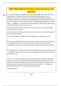 NUR HESI Pediatric Practice Exam Questions and Answers