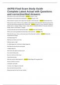 AKPSI Final Exam Study Guide Complete Latest Actual with Questions and correct&sol;verified Answers