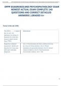 EPPP DIAGNOSIS AND PSYCHOPATHOLOGY EXAM  NEWEST ACTUAL EXAM COMPLETE 240  QUESTIONS AND CORRECT DETAILED  ANSWERSGRADED A&plus;