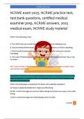NCRME exam 2025&comma; NCRME practice test&comma;  test bank questions&comma; certified medical  examiner prep&comma; NCRME answers&comma; 2025  medical exam&comma; NCRME study material 