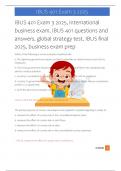 IBUS 401 Exam 3 2025&comma; international  business exam&comma; IBUS 401 questions and  answers&comma; global strategy test&comma; IBUS final  2025&comma; business exam prep