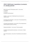VPHY 3100 Exam 4 questions & answers A&plus; already passed
