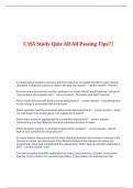 C165 Study Quiz All All Passing Tips&period;