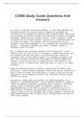 CORB Study Guide Questions And Answers