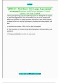 GEOG 314 &ndash; Final Exam Questions and Correct Answers &lpar;2025&sol;2026&rpar; &vert; Climate Change Adaptation&comma; Geoengineering&comma; Carbon Offsets&comma; and Environmental Policy