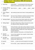 Safety Exam 2 Questions With All Correct & Verified Answers